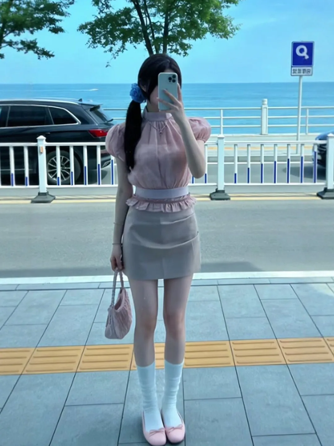 

Sweet Short Skirt And Top Set Comfortable Fashionable Women's Summer Outfit Soft Style T-Shirt And Skirt Two-Piece Set