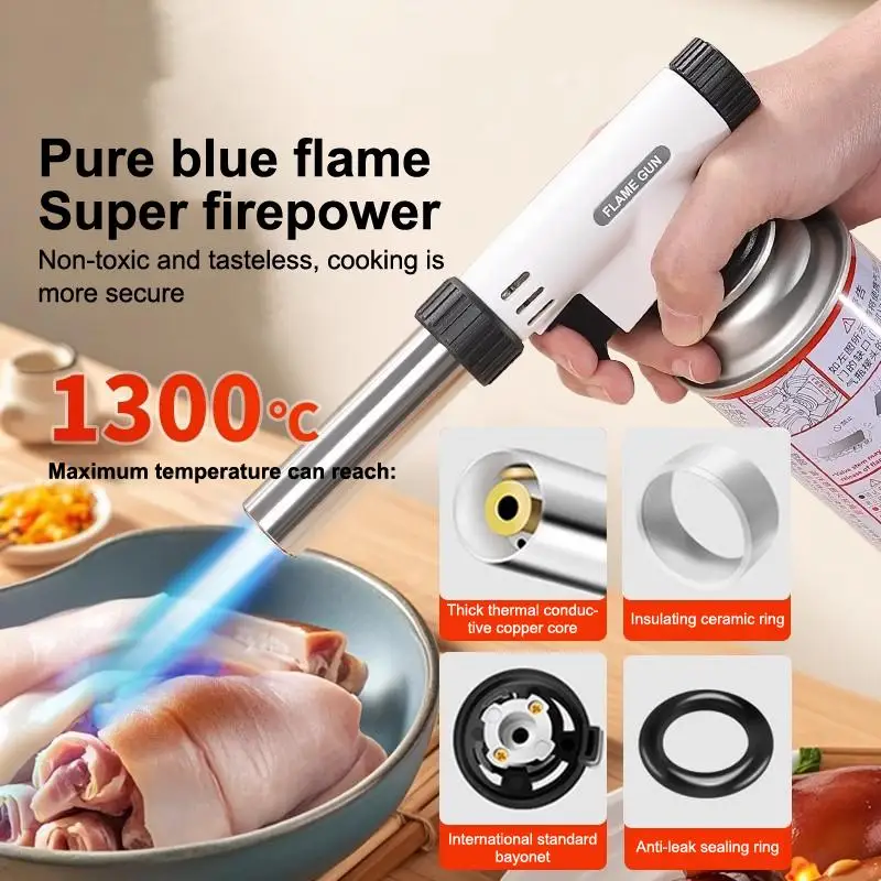 Portable Gas Welding Torch Butane Blow Flame Jet Soldering Burner for Craftwork and DIY Projects