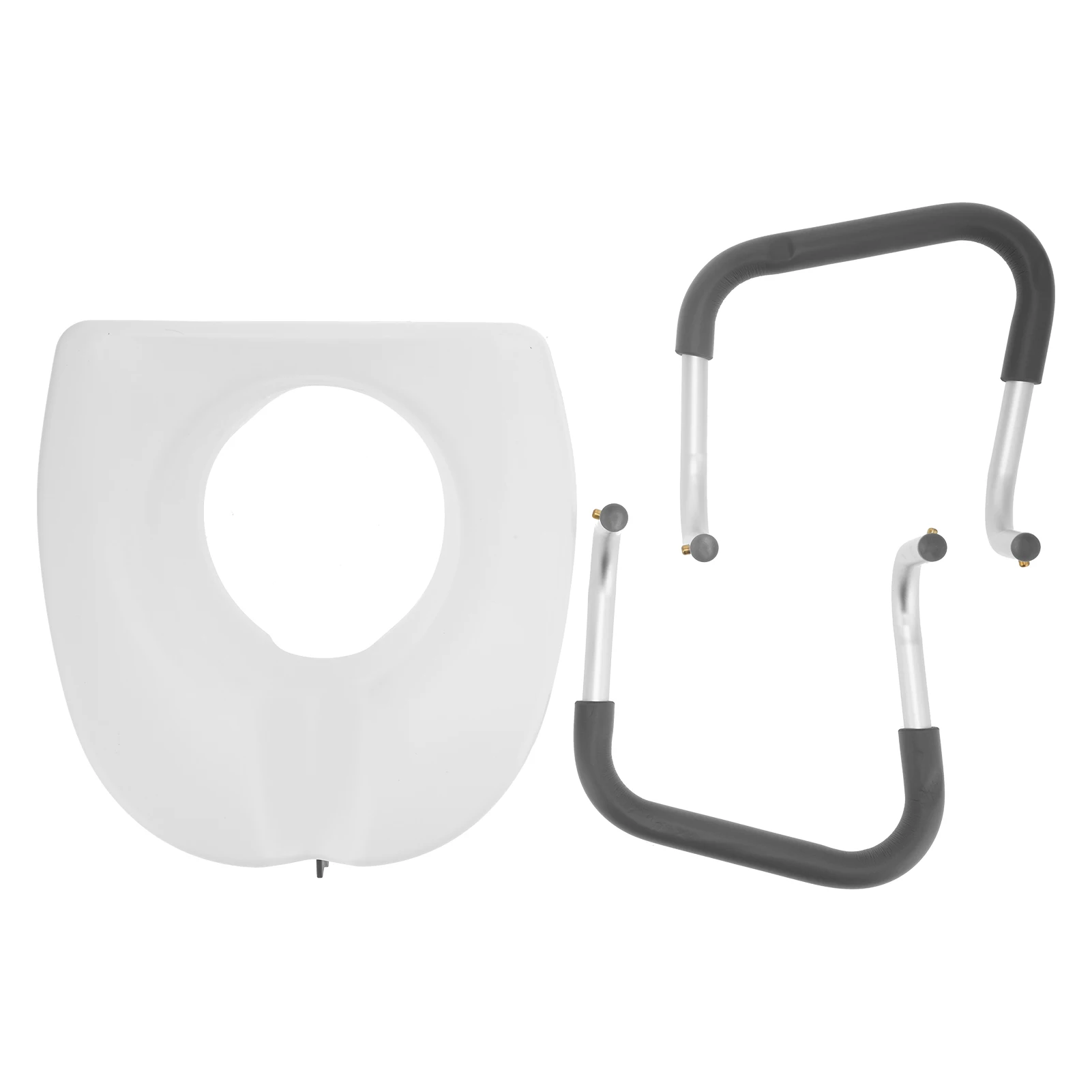 

Disability Aid Toilet Seat Raised Toilet Seat with Non‑Slip Adjustable Armrest Bathroom Supplies for Seniors Pregnant Women