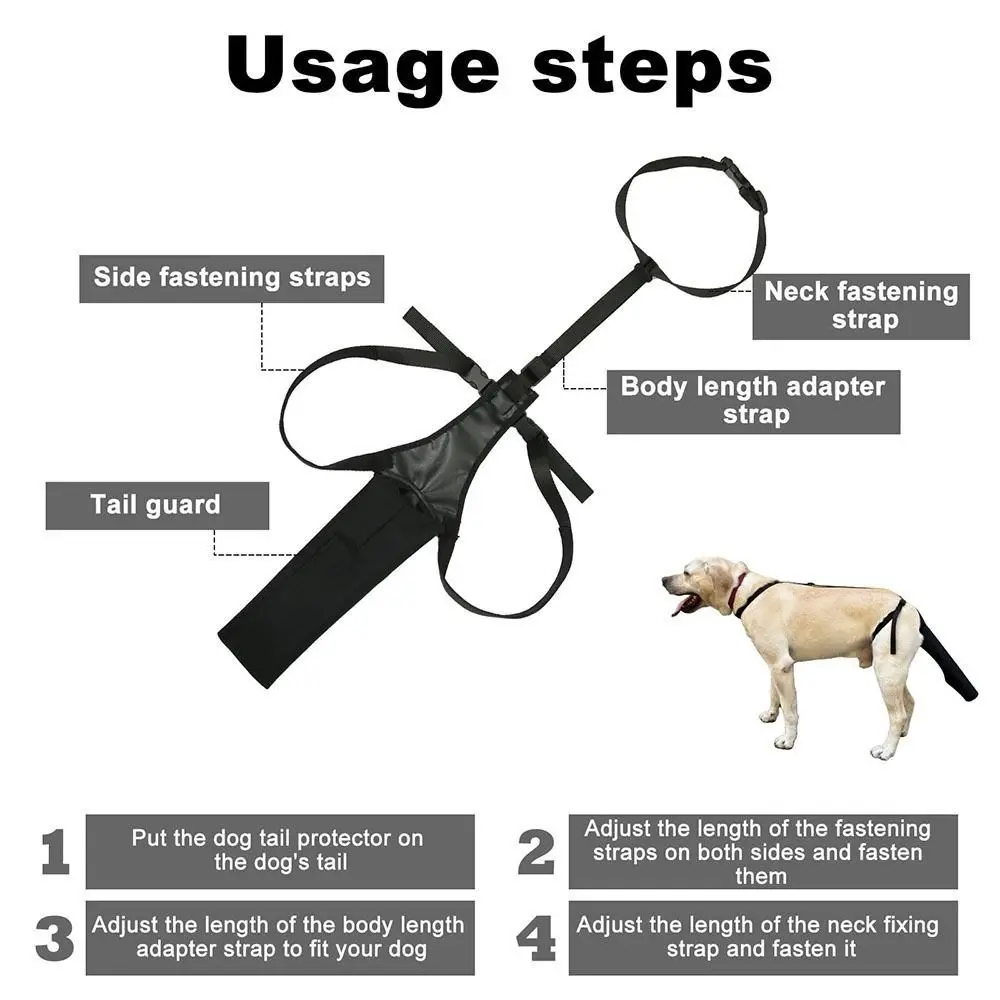 Adjustable Dog Tail Protector Splash-proof Comfortable Dog Tail Guard Lightweight Washable Protective Cover Tail Injury Care