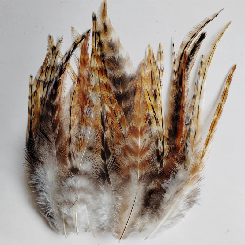 

200Pcs/lot 4-6inches 10-15cm Nature Rooster Saddle Hackle Feathers for Crafts DIY Jewelry Costume Hat Millinery Floristry