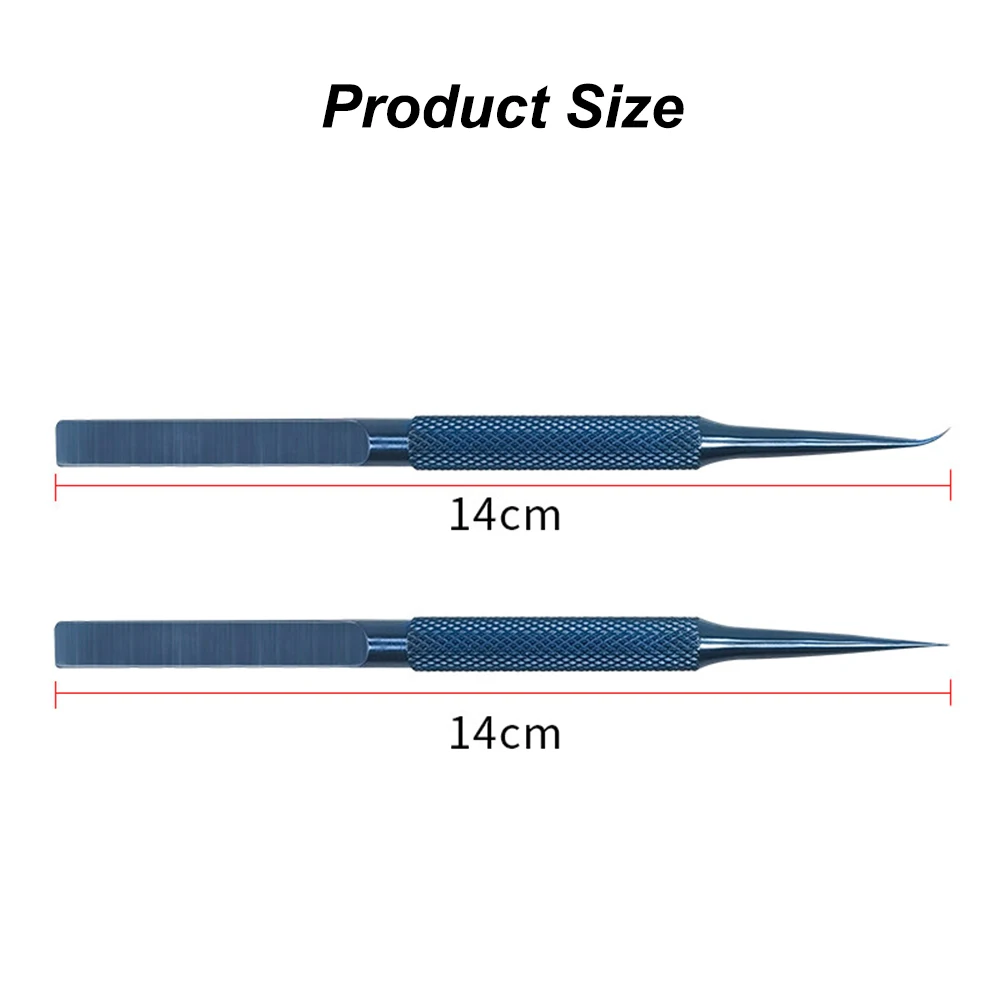 Titanium Alloy Precision Flying Wire Blue Tweezers For Mobile Phone Soldering Motherboard BGA Fingerprint Repair Tool Set