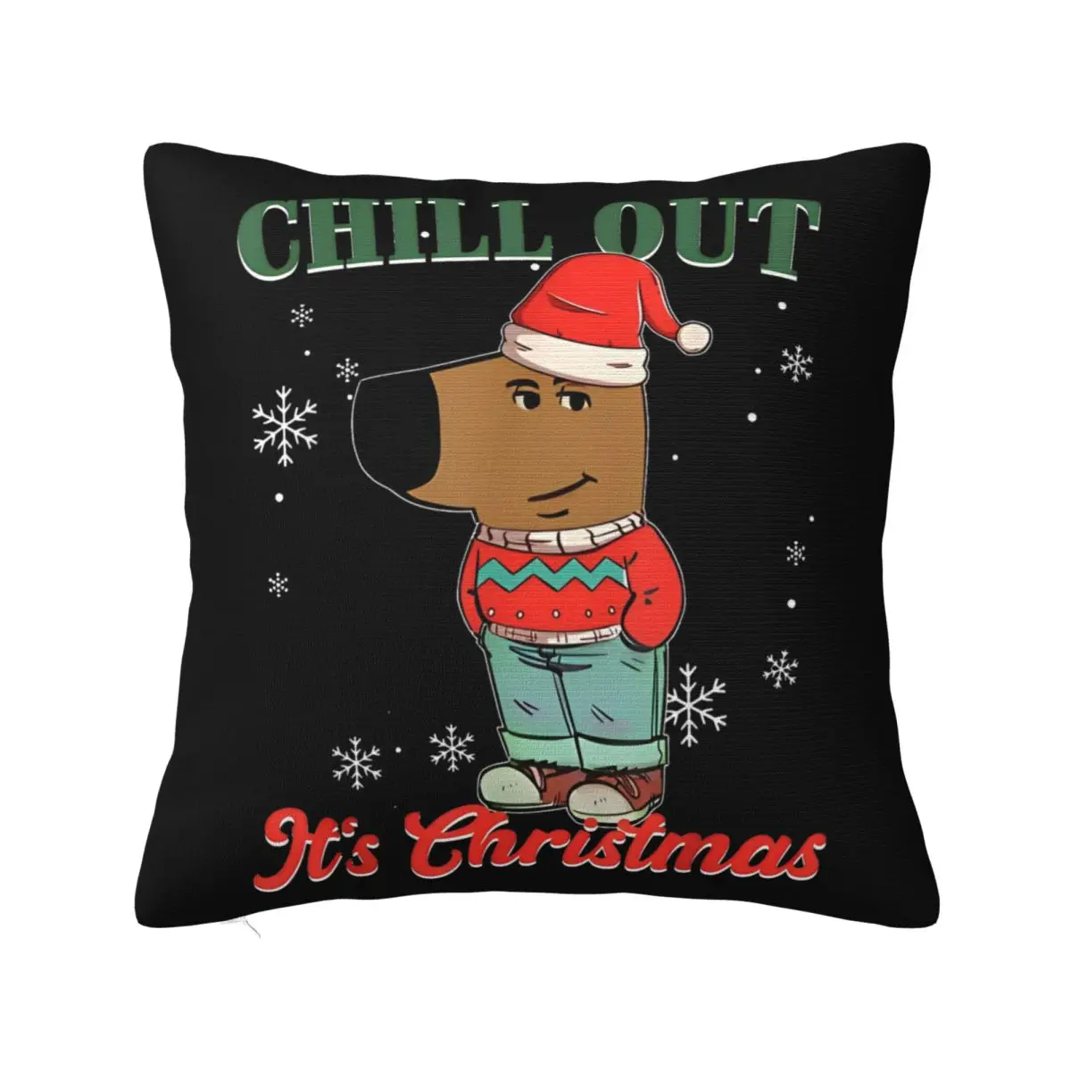 My New Character Is A Chill Meme Guy Pillowcase Polyester Cushion Cover Decoration Pillow Case Cover Home Zipper 40X40cm