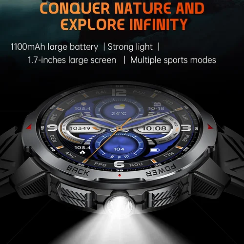 Imagen 2 del producto El nuevo modelo es adecuado para la linterna LED deportiva para hombre con pantalla AMOLED de 1100 Mah de Huawei, reloj inteligente con llamada BT resistente al agua 3ATM para hombre