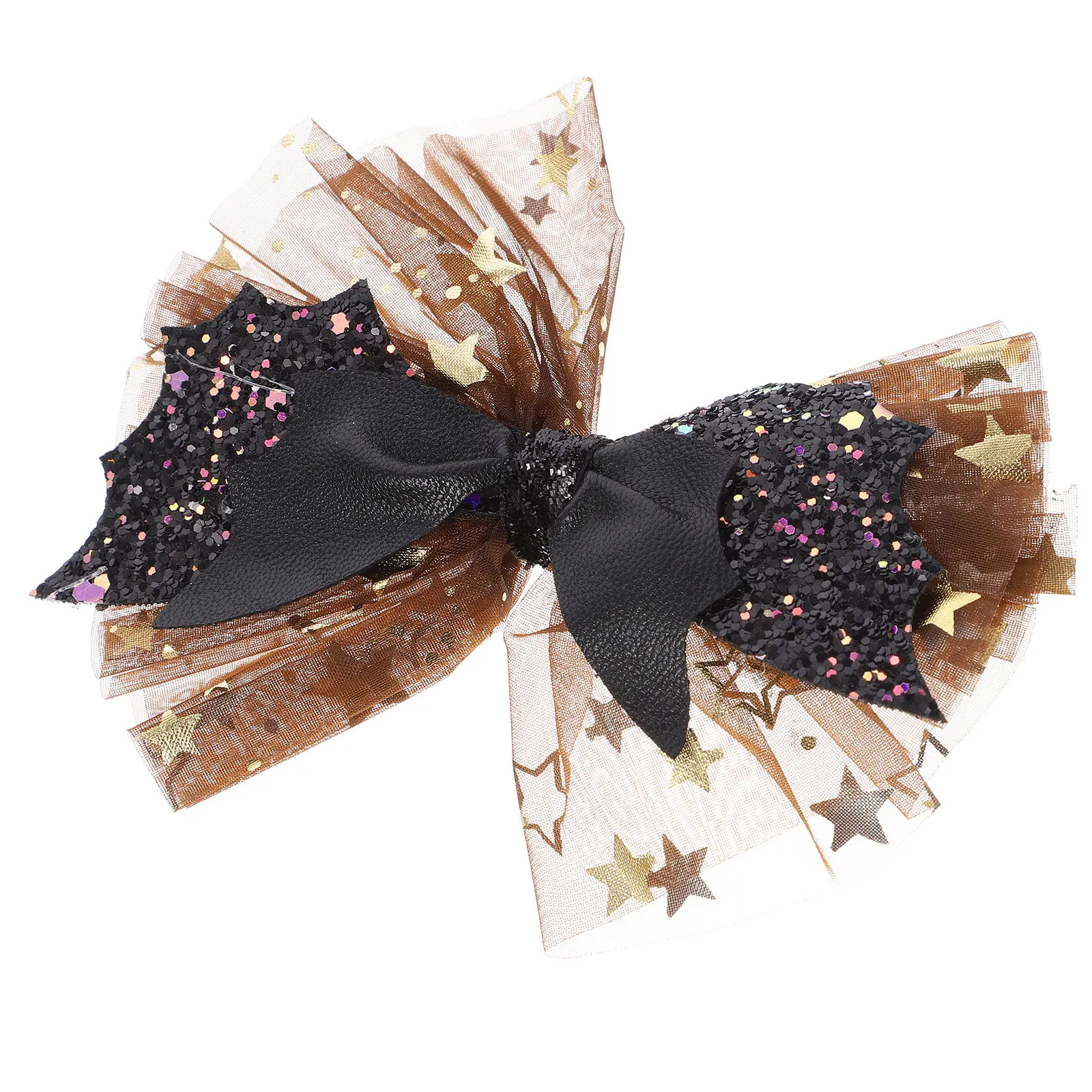 مشبك شعر بعقدة على شكل فيونكة للهالوين دبوس شعر للأطفال على شكل جمجمة مشابك شعر للحفلات دبوس شعر للهالوين مشابك جمجمة #3