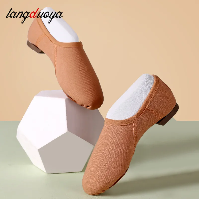 Chaussures de Ballet pour femmes et enfants, pantoufles de danse à semelle souple, chaussures professionnelles en tissu extensible pour entraînement