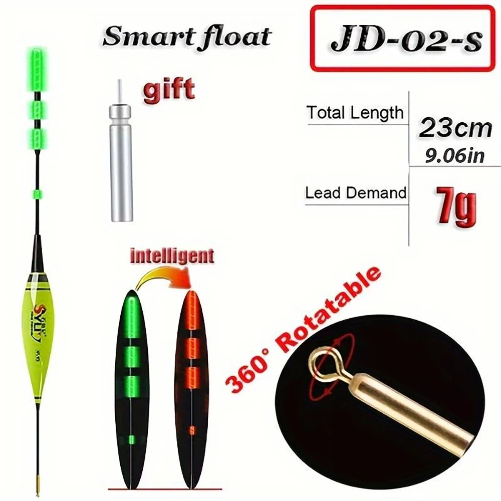 Angeln Smart Electronic Float Schwerkraftsensor Led 2g 5g 7g 10g Toller Auftrieb 2024 Pose Bobbers mit CR425 Batterie Leuchtstab