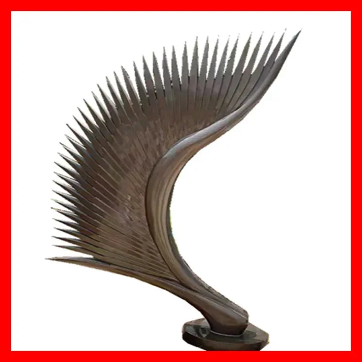 Ornement de sculpture de sol de paysage d'art extérieur d'hôtel creux d'art de fer de croquis de jardin d'acier inoxydable