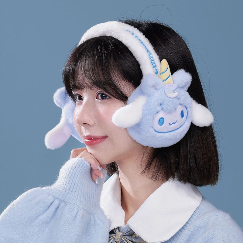 

Miniso Cinnamoroll Winter Mother-Girl Warm Earmuffs Teenage Schoolgirl Thicken Fleece Earcap Girl Cartoon Ear Warmer Woman Gifts