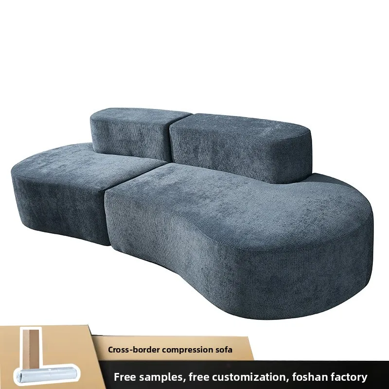 Compression sofa bed 2-in-1 vacuum packaging double foldable sofa bed modern simple living room furniture set