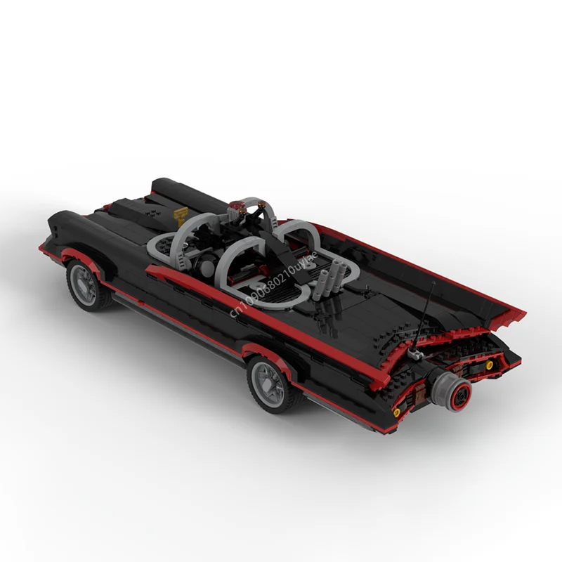 2622 pçs moc técnico bat homem carro de corrida batmobile modelo blocos de construção moc cidade veículo esportivo tijolos brinquedos para crianças presentes