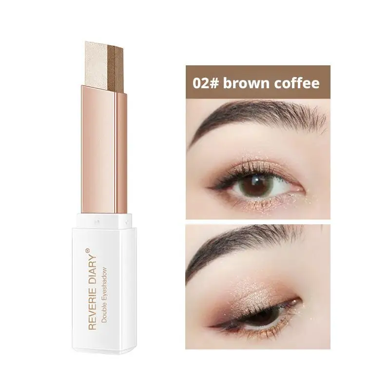 Sztyft do cieni do powiek Lazy Eyeshadow Stick, perłowy cień do powiek w kredce, brokatowy makijaż, cień do powiek, eyeliner, rozświetlacz do oczu, wielokolorowe kosmetyki X9S7