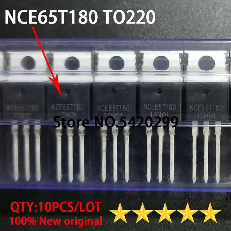 (10pieces）NCE65T180 TO220 NCE65T180F TO220F NCE65T180T TO247 MOSFET 21A 650V New original