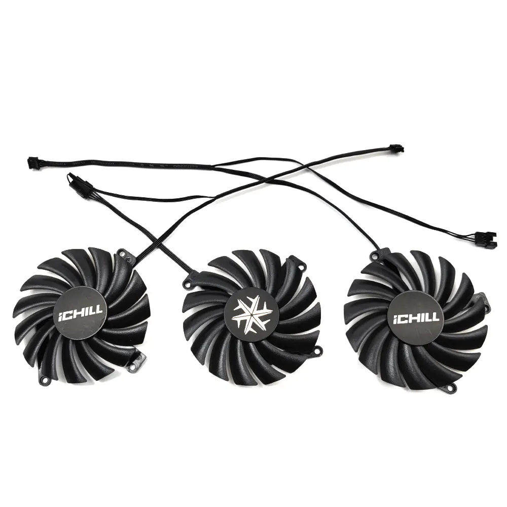 3 팬/1 세트 CF-12915S INNO3D RTX 3080 용 RTX 3070 3080 ICHILL X4 GPU 팬, RTX 3080 TI, RTX 3090 iCHILL X4 비디오 카드 냉각 팬