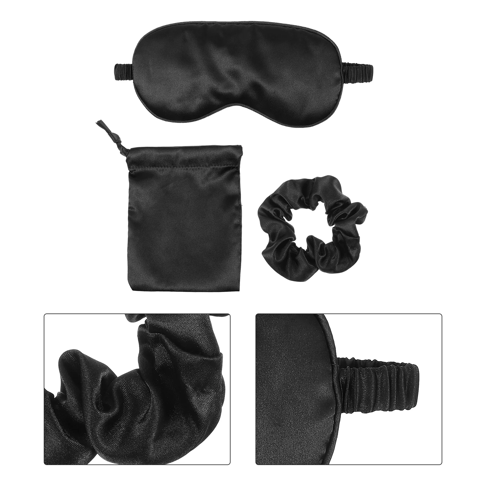 3 Pcs/set Sleep Mask Travel Eyeshade with Hair Rope Blindfold Cover Sleeping Ring Fashion Patch