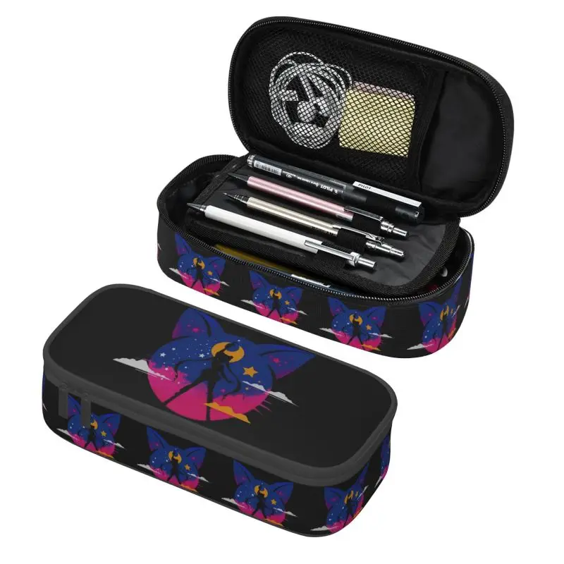 

Милые пеналы с героями мультфильмов «Сейлор Мун» для девочек и мальчиков, на заказ, большой вместимости, сумка-коробка для ручек, канцелярские принадлежности