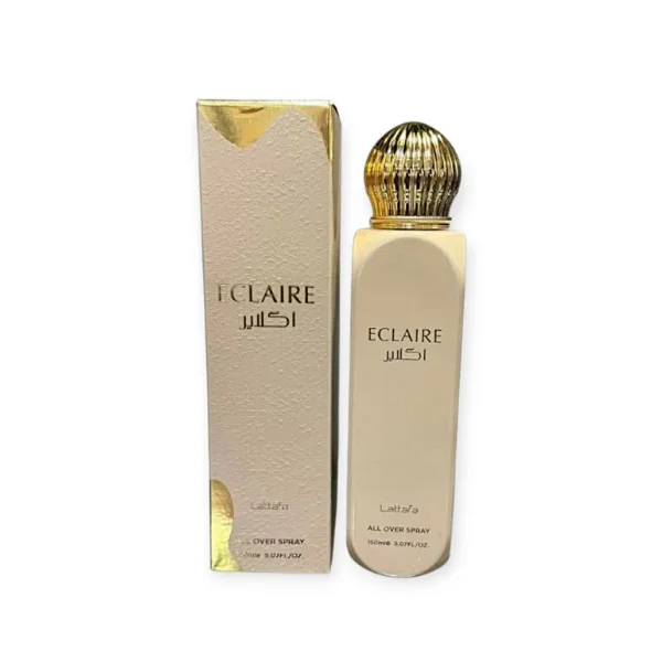 Eclaire by Lattafa Spray Corporal 150 ml – Perfume Dulce de Vainilla y Caramelo, Ligero y Duradero