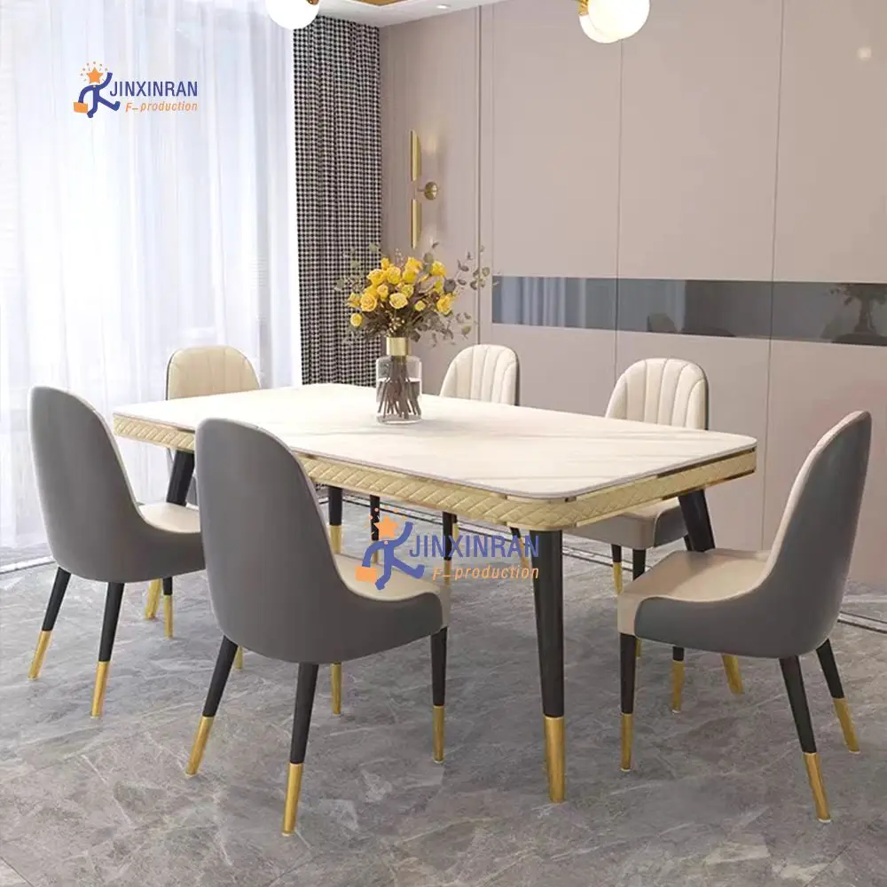 Manufacturers Selling Dinning Room Furniture Dining Tables Set Marble Top Modern Dinning Table