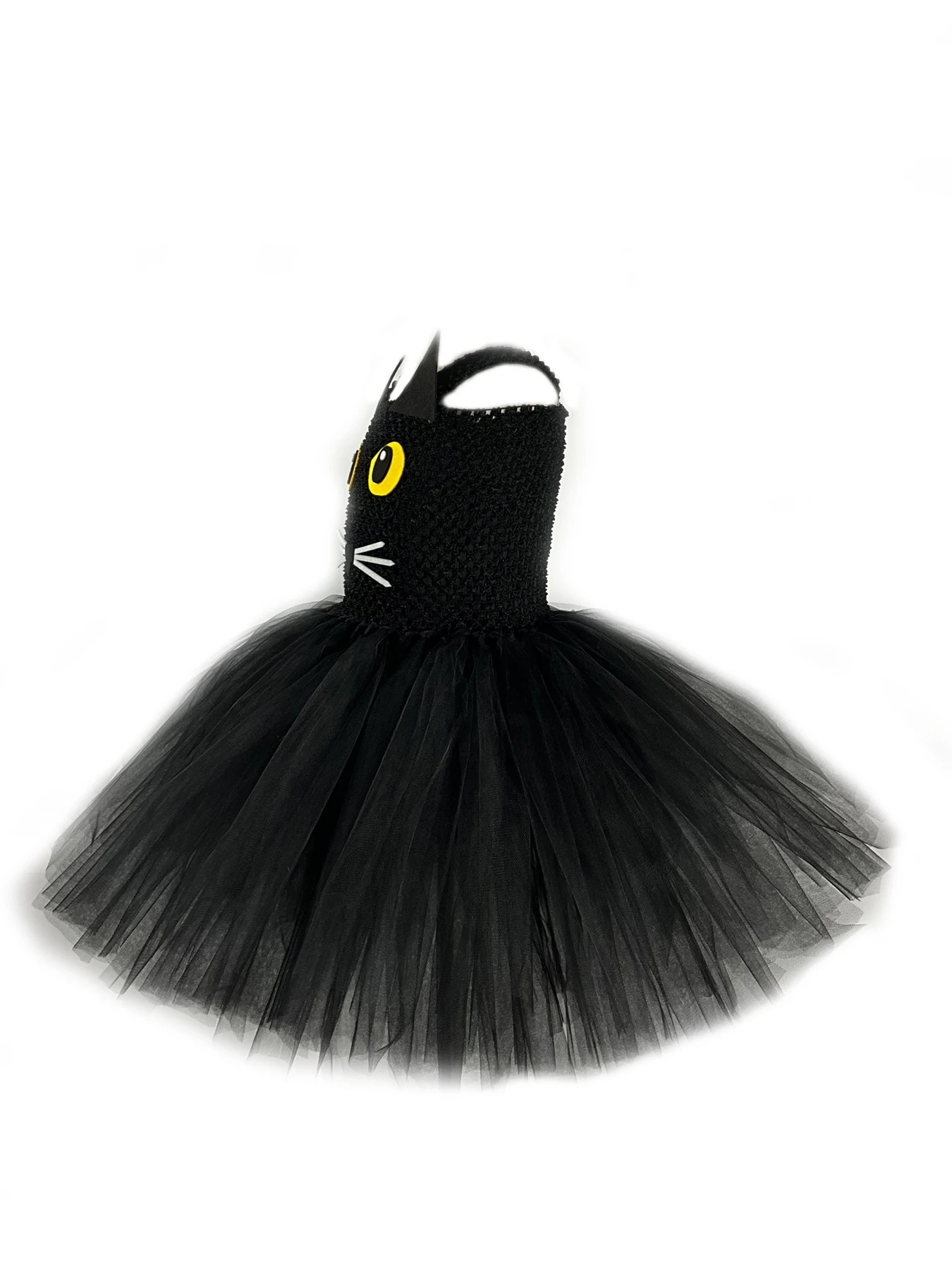 Schwarze Katze Kostüm für Mädchen Kleinkind Geburtstags feier Phantasie Tutu Kleid Haarband Krawatte Schwanz Kinder Halloween Tier Cosplay Kostüme