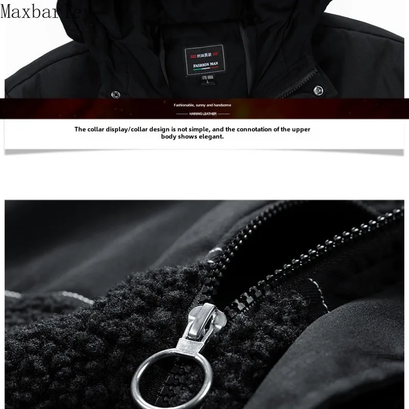Winter Extreme Cold Fleece Jacket Men's Japanese Style Thickened Warm Parkas Male Street Clothing Windproof Hooded Padded Coat