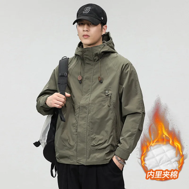 

Hooded assault jacket men's outdoor waterproof windbreaker spring and autumn 2025 new style