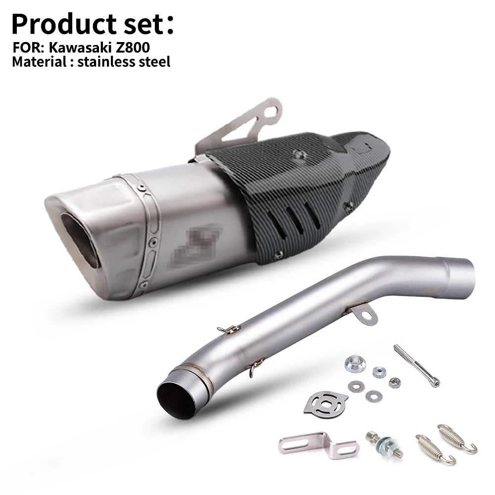

For Z800 Z 800 2013-2016 Motorcycle Exhaust Muffler Link Middle Tube Connect 51MM Akap exhaust