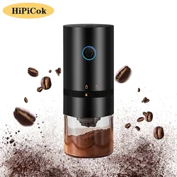 HiPiCok Electric Coffee Bean Grinder Type-C USB Charge Mini Portable Automatic Coffee Bean Mill Grinder for Espresso Drip Coffee