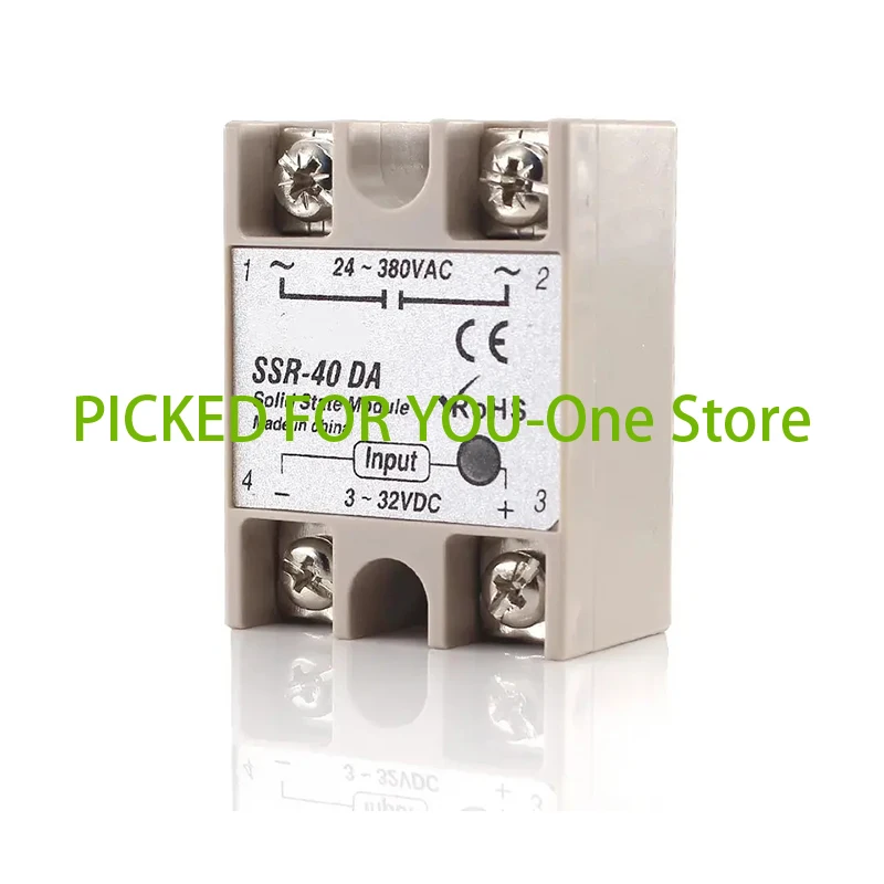 10 PCS SSR-40DA Single-phase Solid State Relay 40A DC Control