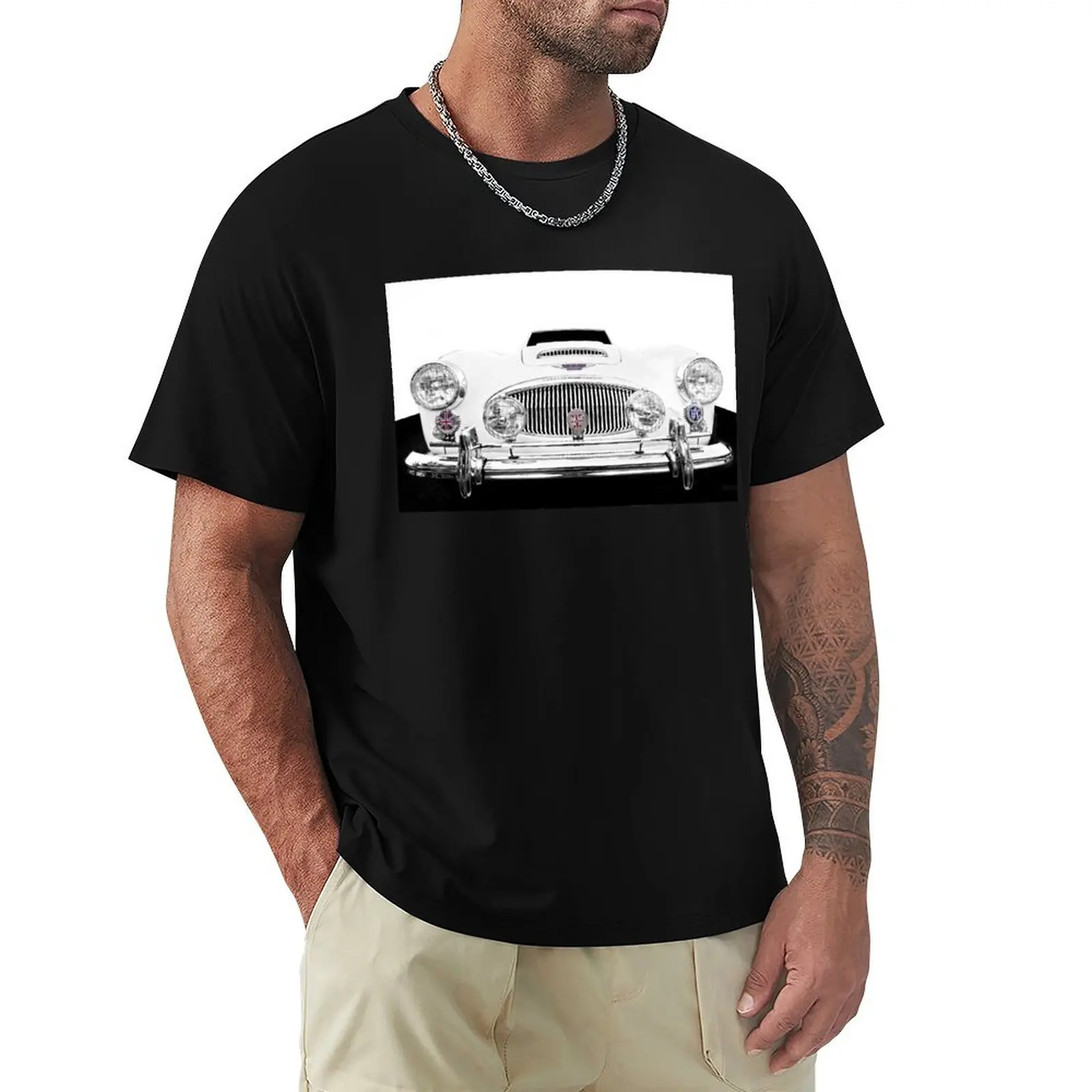 Austin Healey 3000 - high contrast T-Shirt funny t shirts cotton T-Shirt