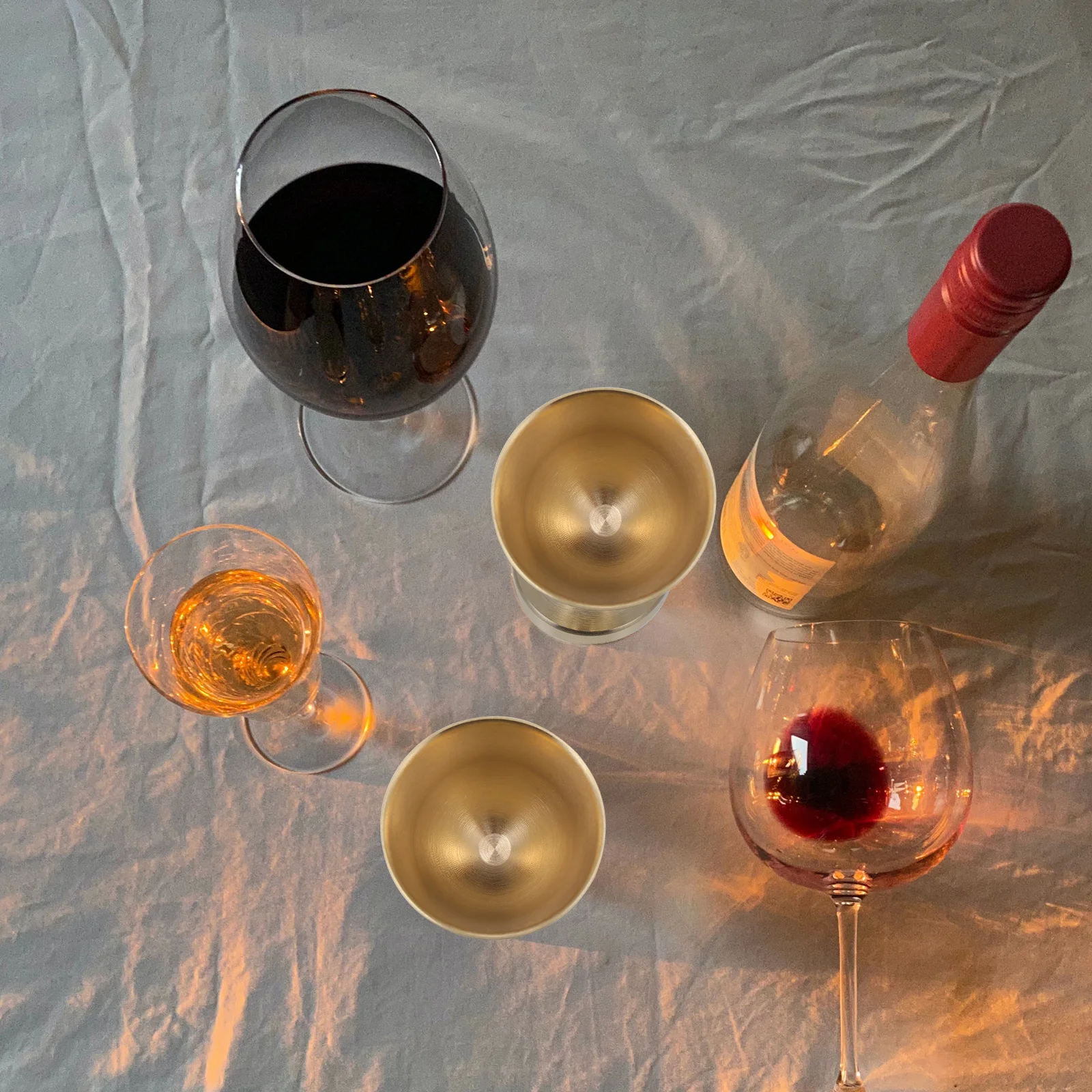 2 قطعة كأس النبيذ النحاس المبرد شرب كوب برواري للبيرة كوكتيل مثلج القهوة الشاي المنزل المطبخ مكتب ديكور كأس النبيذ النحاس