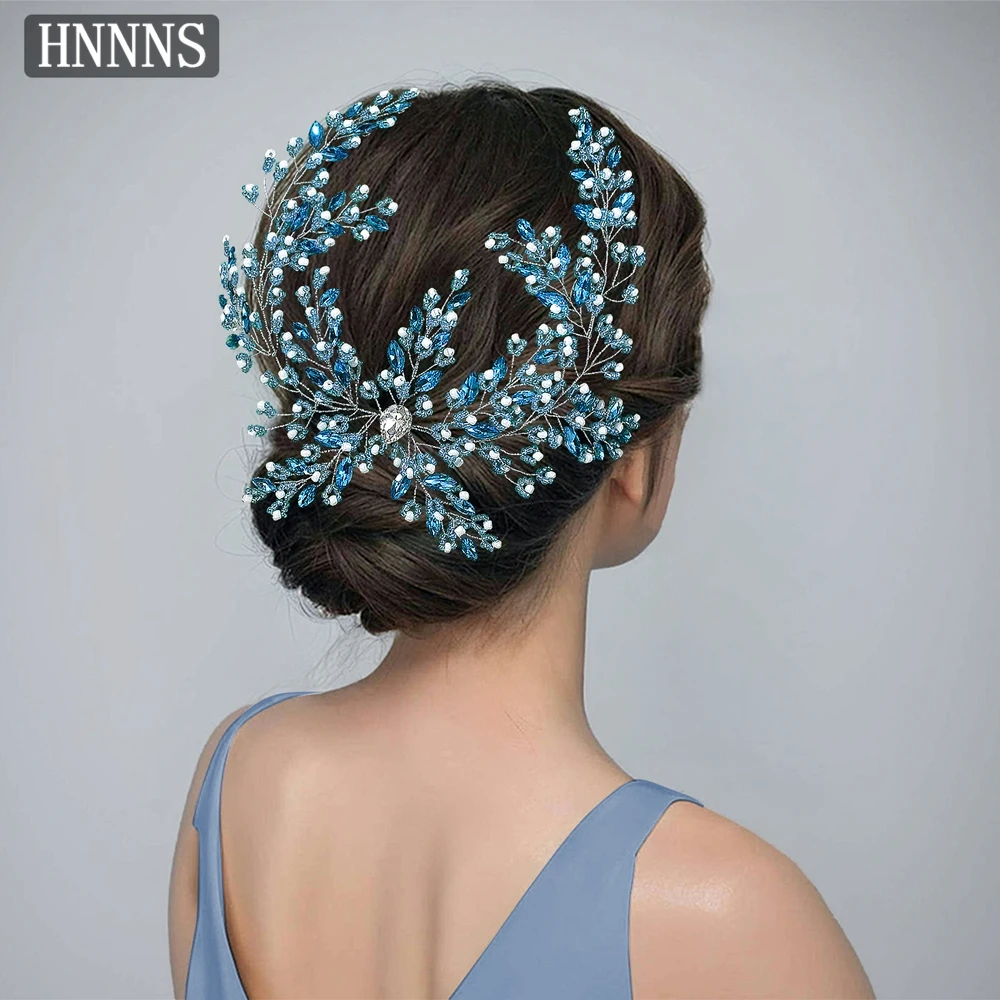 TOPQUEEN الفاخرة الزفاف حجر الراين عقال المنسوجة يدويا رائعة المرأة مأدبة الرقص حفلة إكسسوارات الشعر YXA288 #4