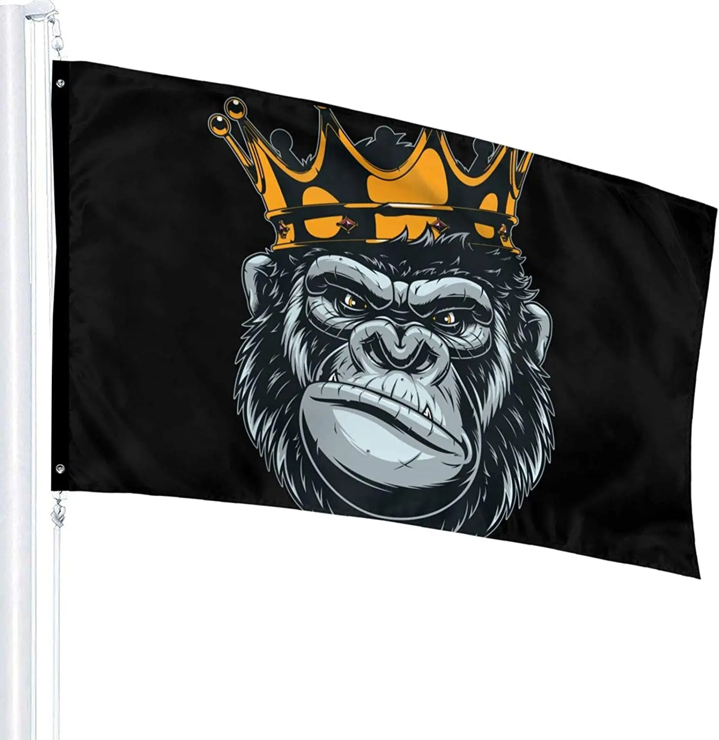 King Gorilla 3x5 Foot Flag Outdoor Flags 100% Single-Layer Translucent Polyester 3x5 Ft