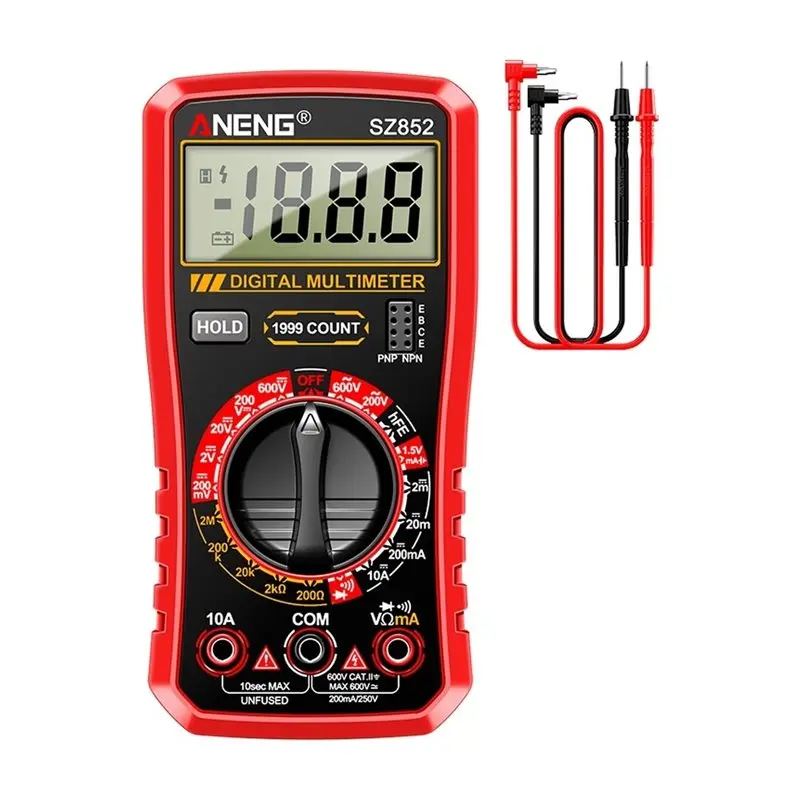 SZ852 Multimeter Smart Digital Tester Voltage Ammeter Buzzer Multifunctional DIY Electronics Detection Tool