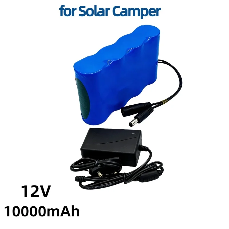 

12V 10Ah LiFePO4 Battery Pack with 14.6V Charger – Aleaivy Built-in 20A BMS Same Port Protection High Capacity for Solar Camper