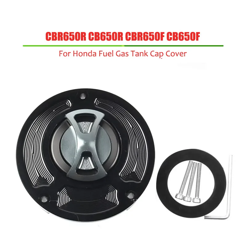 

For HONDA CBR650R CB650R CBR650F CB650F 2019-2023 2020 2021 2022 Motorcycle Keyless CNC Fuel Gas Tank Cap Cover