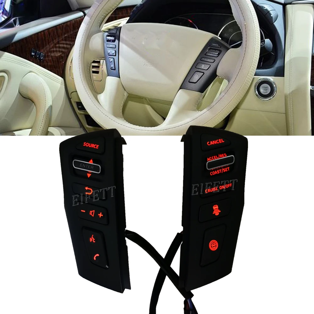 

Steering Wheel Bluetooth Telephone Volume Cruise Control Button Switch For Nissan PATROL Y62 2012-2018 Infiniti QX56 QX80