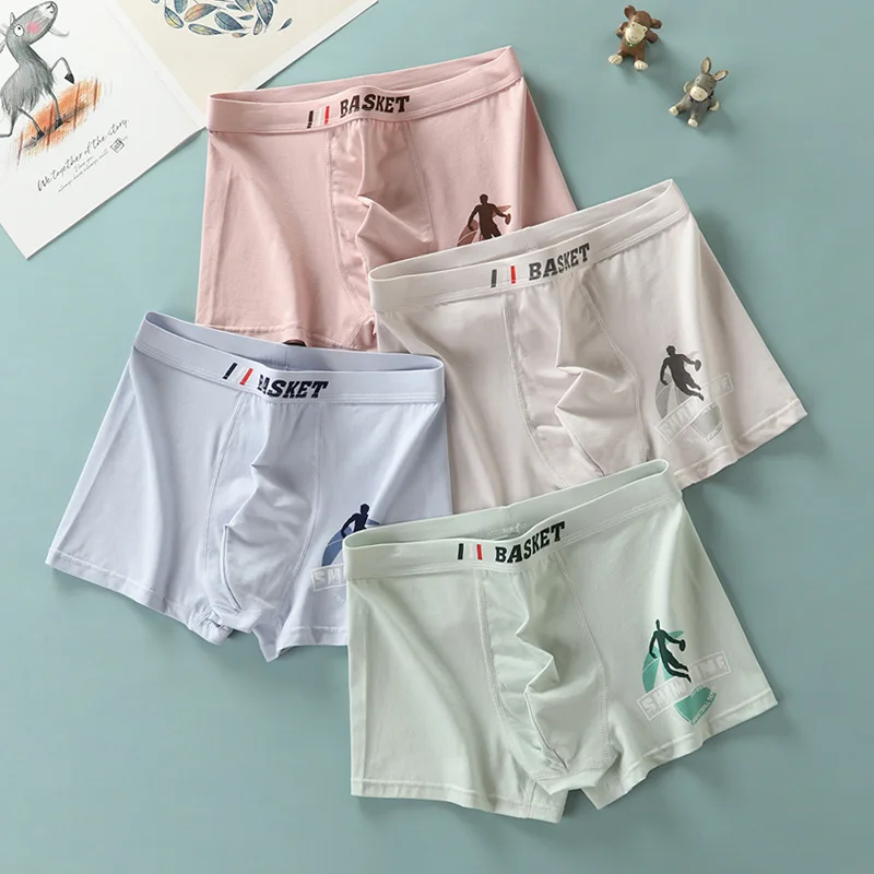 Junior Development Boys Underwear Male Cotton Boxers Students Middle And High School Boxer Shorts