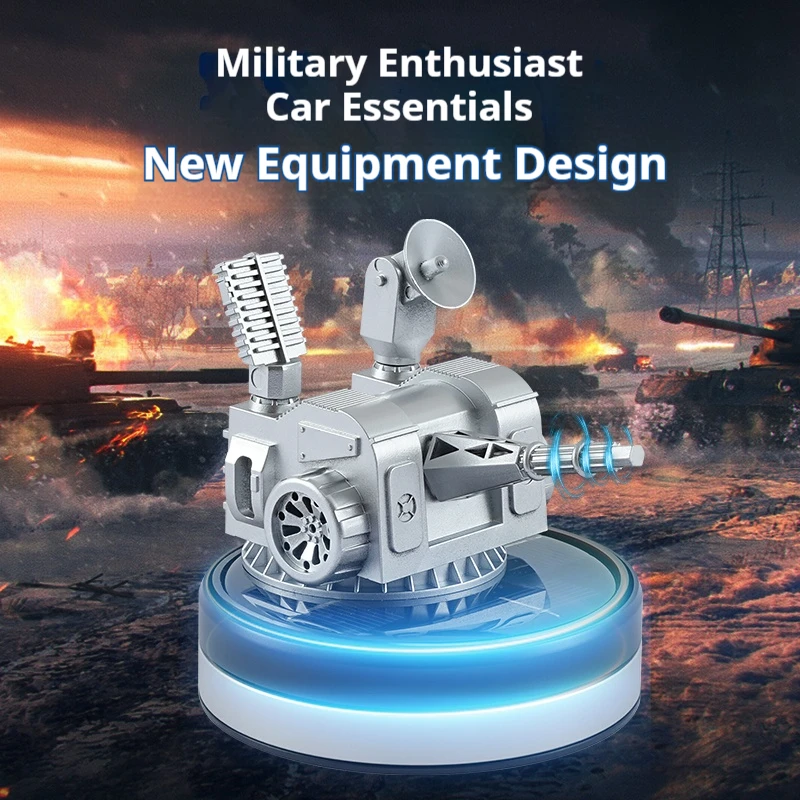 نسخة مطورة ستدوير البرميل مدفع دوار مثبت على السيارة يعمل بالطاقة الشمسية زينة عطر دوارة ممتعة للسيارة