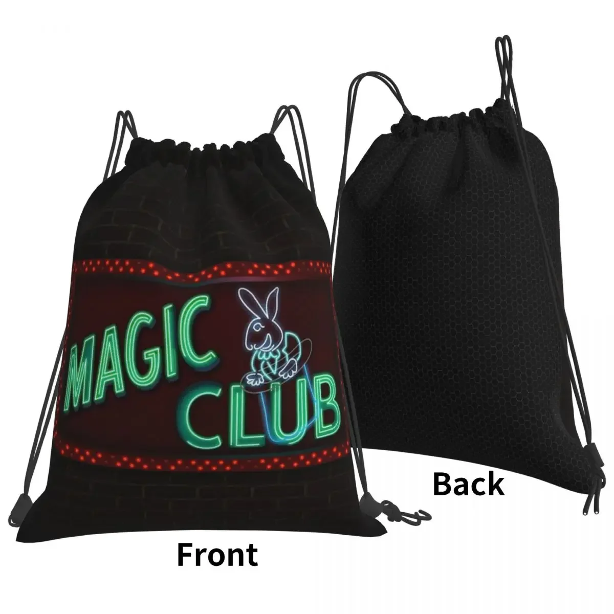 Mochilas Magic Club, bolsas con cordón portátiles a la moda, paquete con cordón, bolsa deportiva de bolsillo, bolsas para libros para hombre, mujer, estudiantes