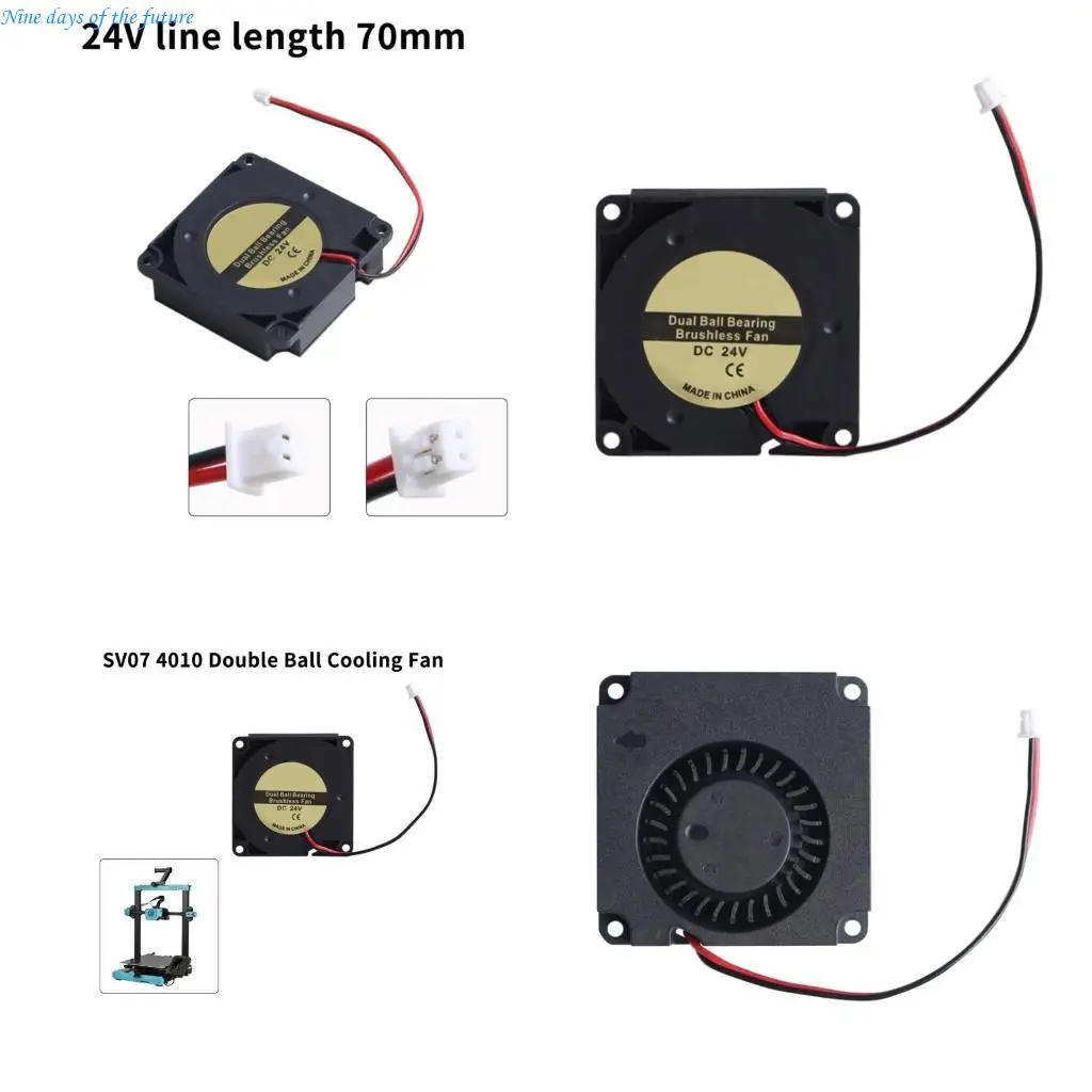

40x40x10 мм замена вентилятора 24 В двойной подшипник вентилятор 11000RPM E65A