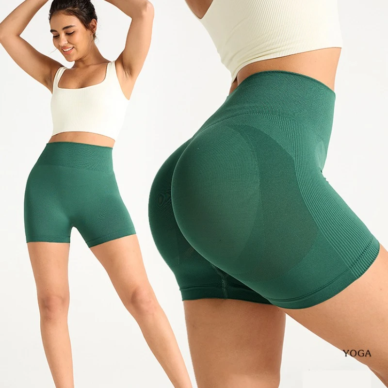 

Women Yoga Tight Short Leggings for Short Pants High Waist Elastic Female Yoga Shorts Gym Wear Fitness 3/4 Length Shaping Pants