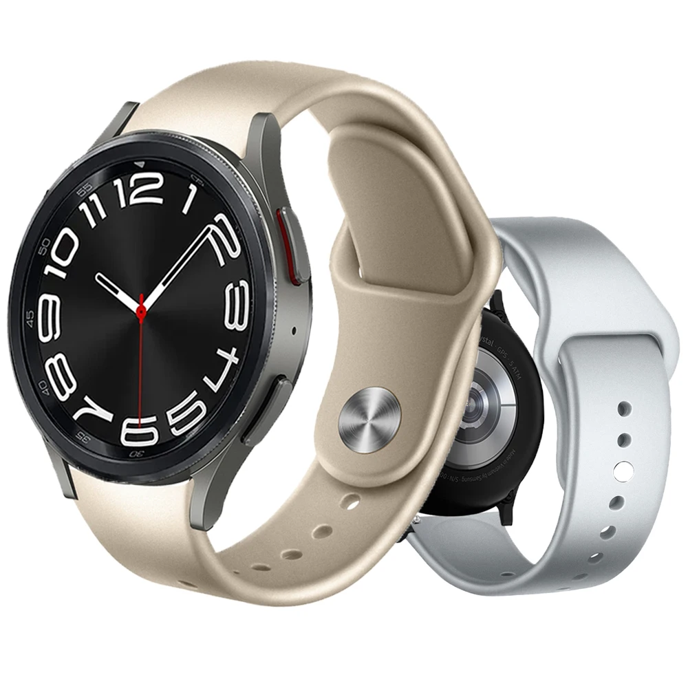 22mm/20mm silicone Strap For Samsung Galaxy watch 6 4 classic 5 pro 44mm 40mm Active 2 Huawei GT 2/2e/3 bracelet amazfi bip band