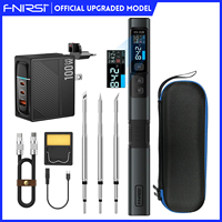 FNIRSI HS-02B Smart Electric Soldering Iron PD 100W Adjustable Temperature Fast Heat Portable Soldering Iron Station Kit