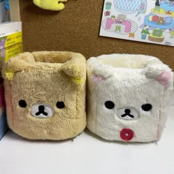 Rilakkuma Pen Holder Storage Box Japanese Y2K Kawaii San-x Plush Storage Box Desktop Storage Box Desktop Storage Pen Box New