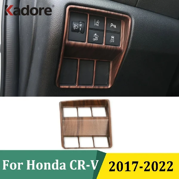 

For Honda CRV CR-V 2017 2018 2019 2020 2021 2022 Headlight Head Lamp Switch Decoration Cover Trim Interior Car Accessories