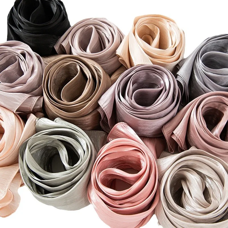 Ramadan Solid Thin Shawl Big Size Rayon Hijab Scarf Women Muslim Headscarf Wraps Shawls Femme Musulman Headband Islamic Turban
