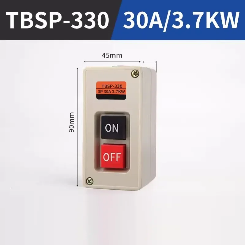 TBSP-315 330 monofase/trifase pulsante di avviamento del motore interruttore pulsante di blocco scatola di controllo 15A 30A