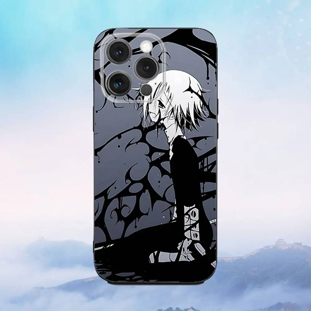 S-Soul Crona E-Eater Anime Capa de telefone para iPhone 17,16,15,14,13,12,Pro,Max,Plus,E,SE4,Air,Mini Capa macia preta