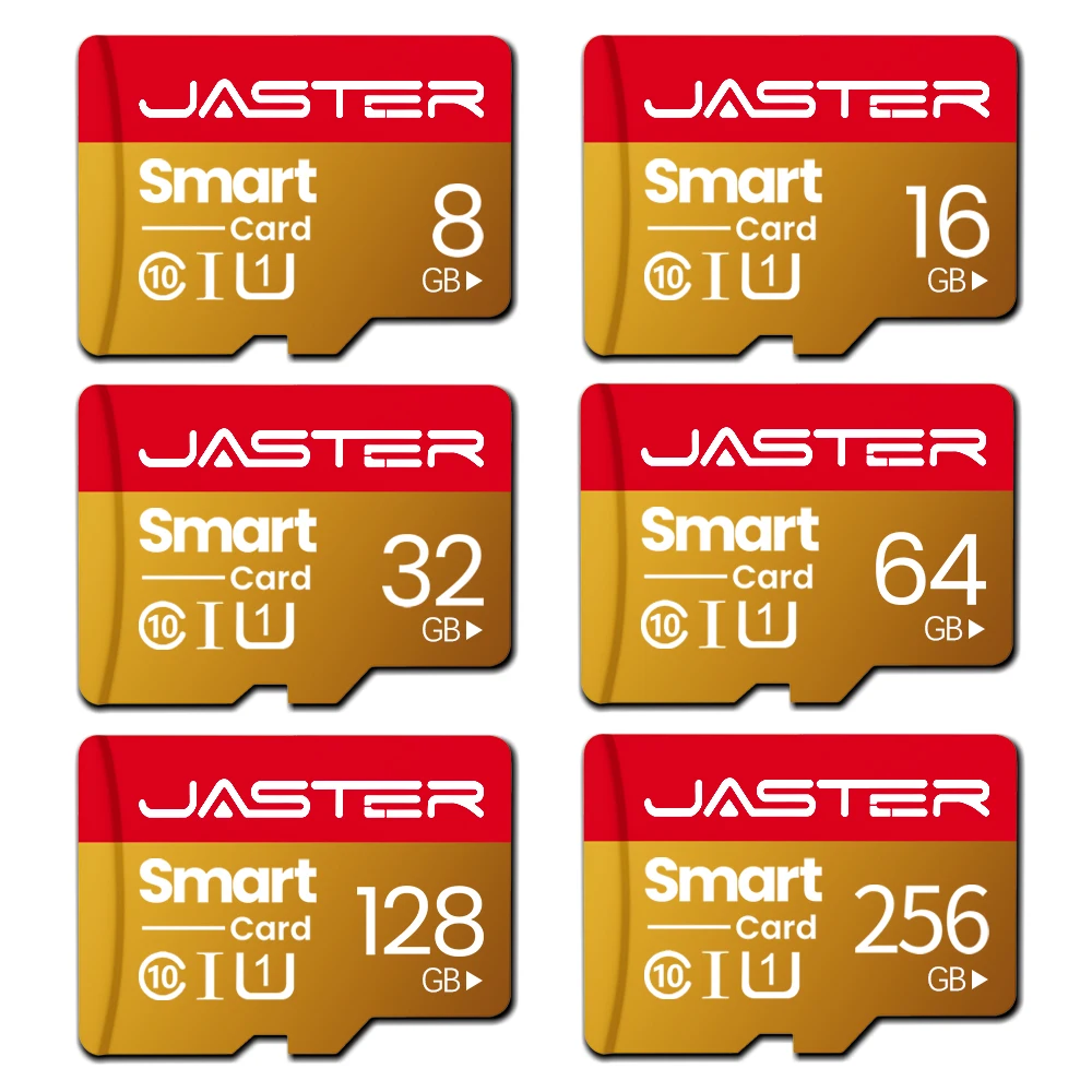 JASTER TF Card 64G 128GB 256GB Memory Card High Speed With Adapter A1 U1 Class 10 V10 For Phone/Camera/Dash And More Device