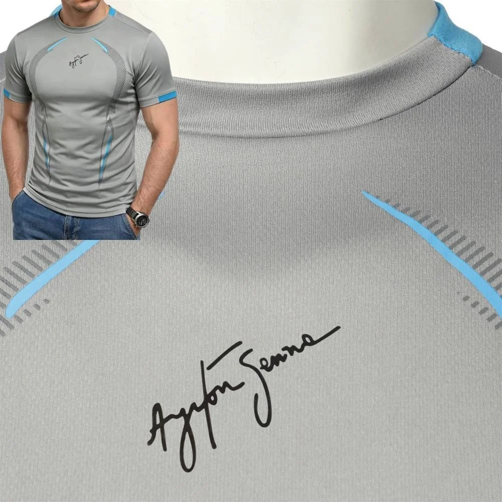 Ayrton Senna Drive Men's Compression T-Shirt High Stretch Muscle Fit Quick Dry Breathable Sun Protection Sports Tee